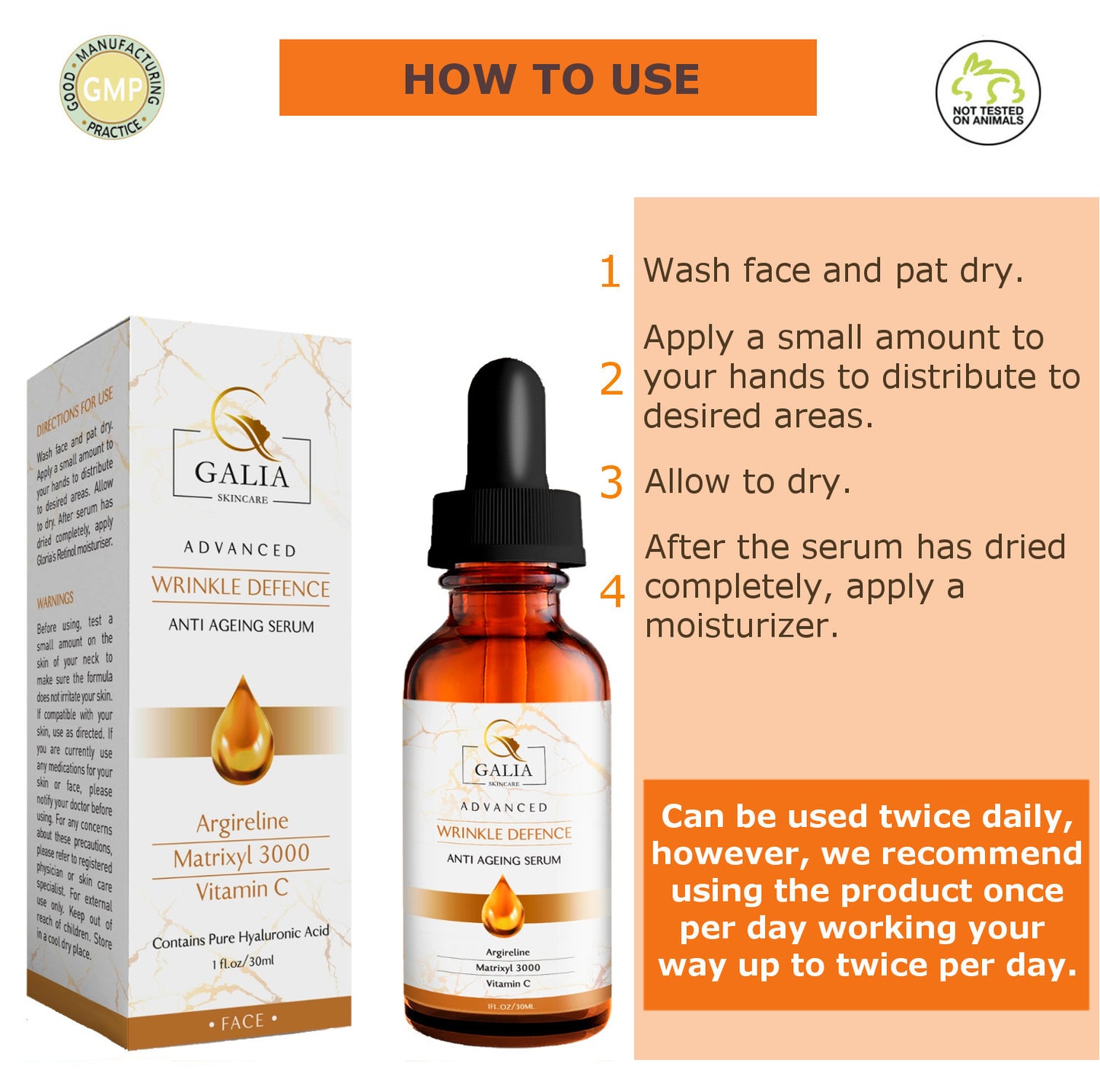 Best Combo-Argireline Matrixyl3000 Vitamin C Peptide Hyaluronic Acid